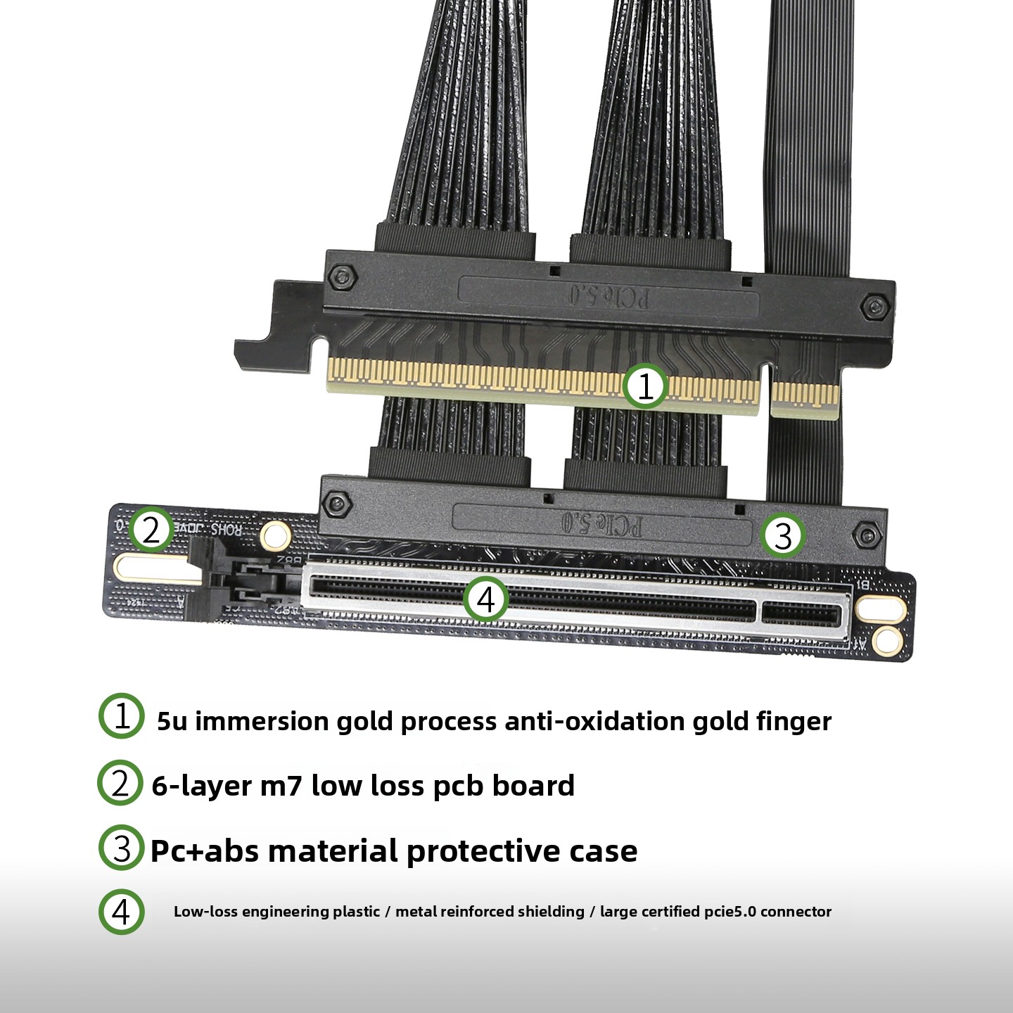 Kabel przedłużający karty graf – Pcie 5.0 Gpu Riser Cable recenzja i cena